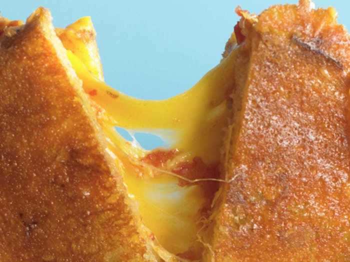 Pantry staples like tomato or bacon jams are delicious in grilled cheese.