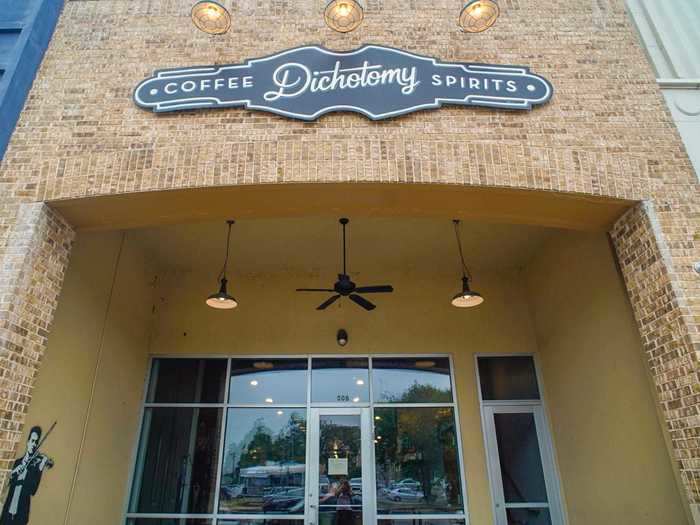 After a long day of walking, I stopped at Coffee Dichotomy and Spirits for a latte.