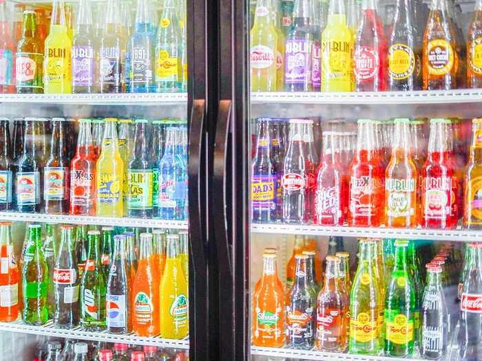 I came in for a soda. This is only about half of the selection of soda available at the Sweets Station.