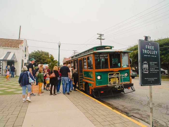 The Silo district has its own free trolley that stops all over downtown Waco, so shoppers can easily get from store to store.