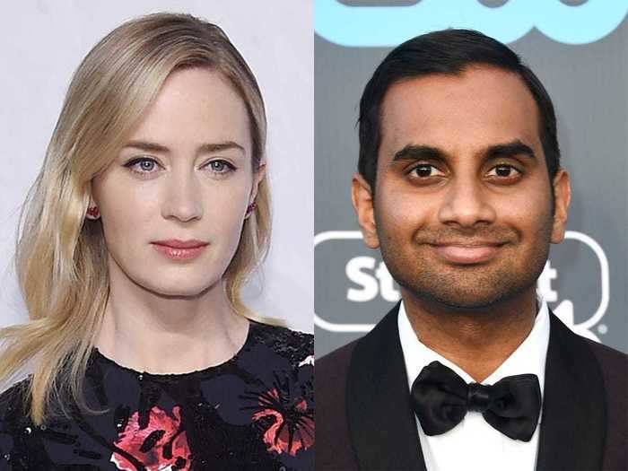 Emily Blunt and Aziz Ansari