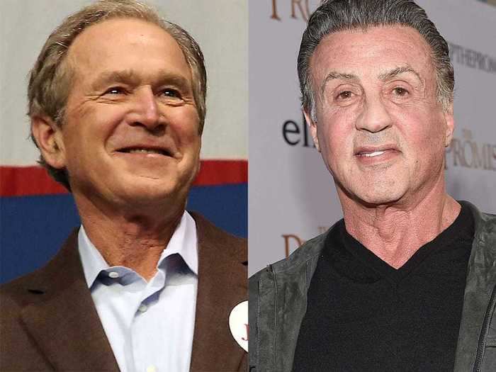 George W. Bush and Sylvester Stallone