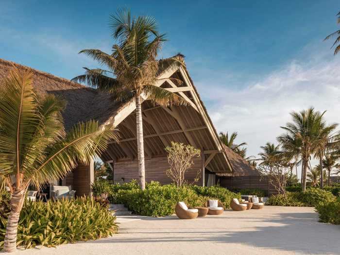 Accommodations on the Ithaafushi private island include two villas and a four-bedroom home.