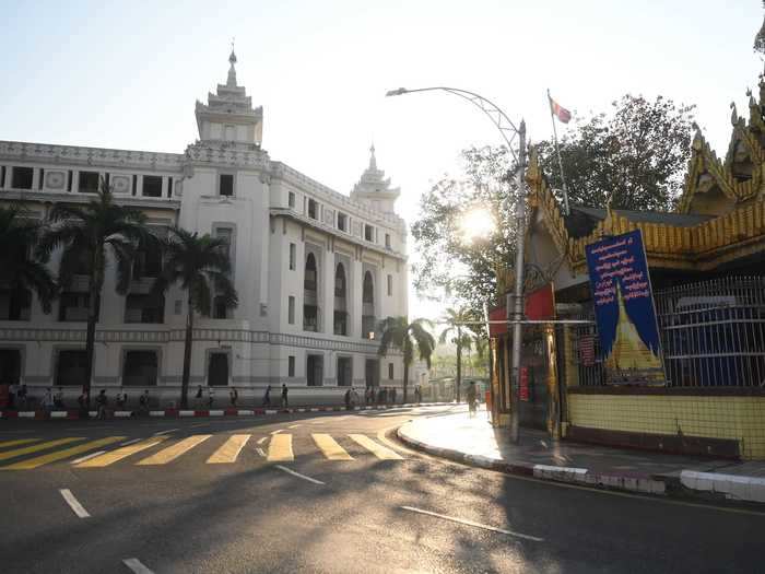 The streets of Yangon emptied out.