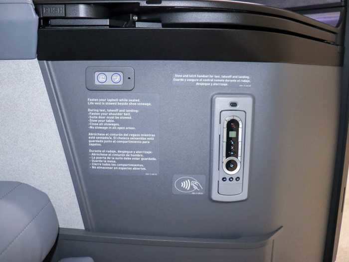 The in-flight entertainment system can then be controlled in three ways: touch, remote, or device pairing.