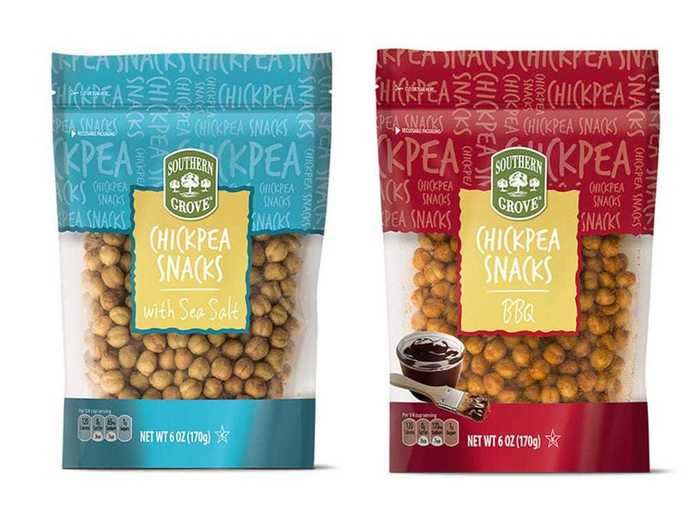 The Southern Grove chickpea snacks are perfectly crunchy and salty.