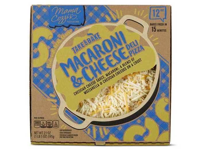 Aldi is also stocking a macaroni-and-cheese deli pizza.