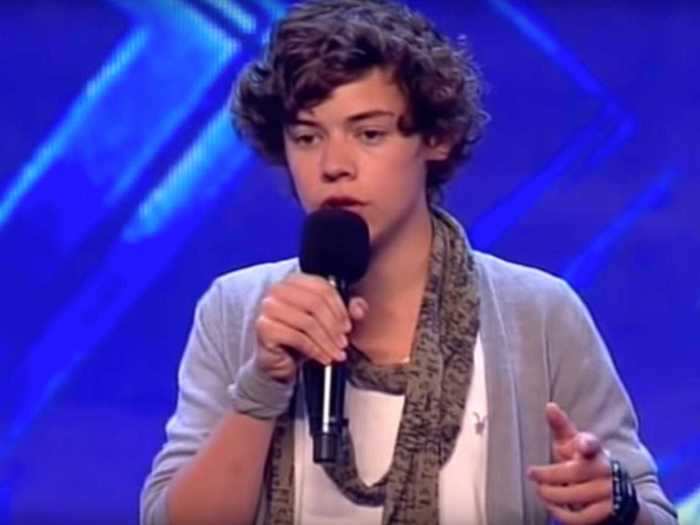 At age 16, Styles auditioned for "The X Factor" with a Stevie Wonder song.