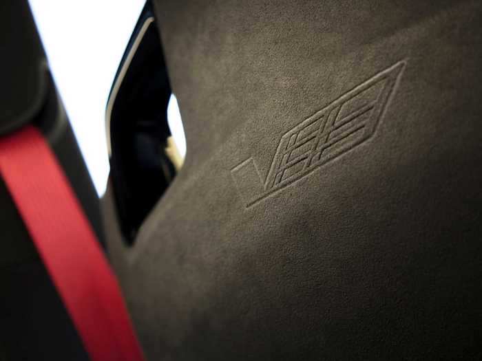 V badging can be found throughout the interior.