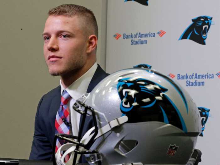 Christian McCaffrey was picked No. 8 overall by the Carolina Panthers.