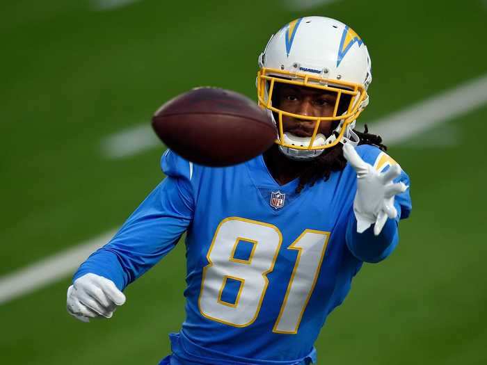 Williams caught 48 passes for the Chargers in 2020 for 756 yards and five touchdowns.