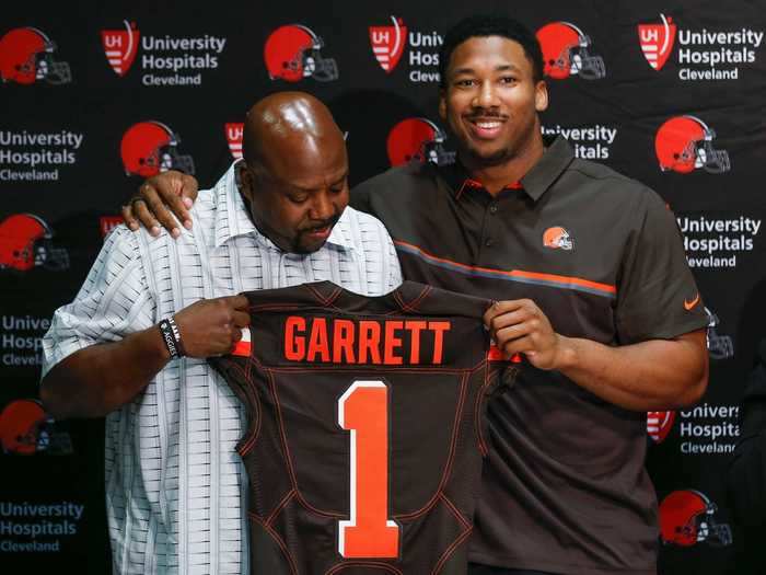 Myles Garrett was picked No. 1 overall by the Cleveland Browns.