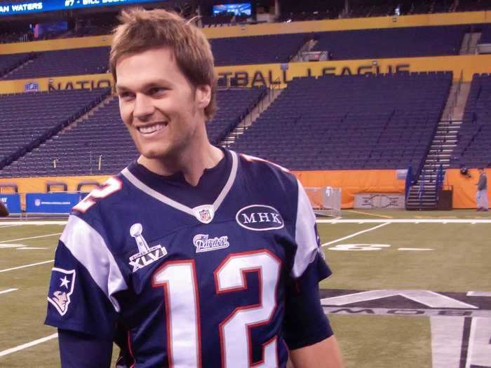 Brady on January 31, 2012, before Super Bowl XLVI. The Patriots lost to the Giants, 21-17.