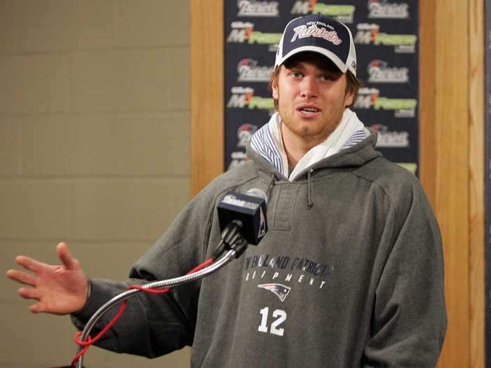 Brady on January 27, 2005, before Super Bowl XXXIX. The Patriots beat the Eagles, 24-21.