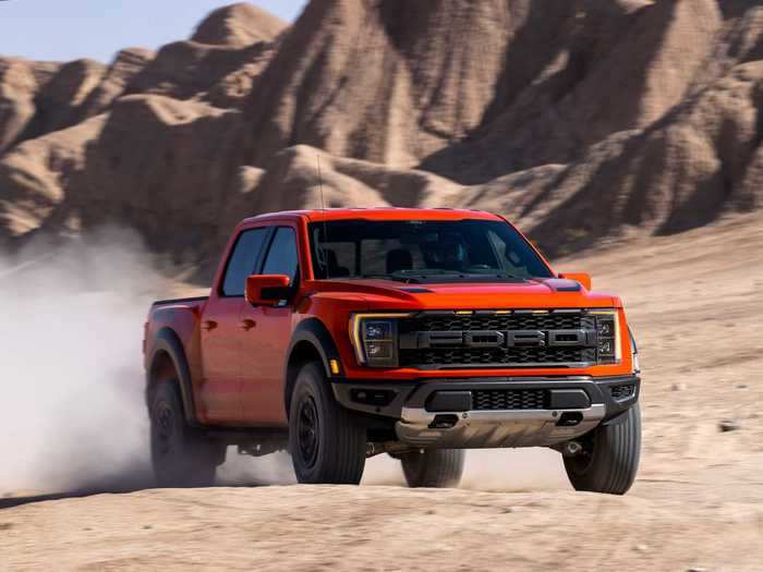 The new Raptor has a reengineered suspension system that will help it drive quickly over rough terrain.