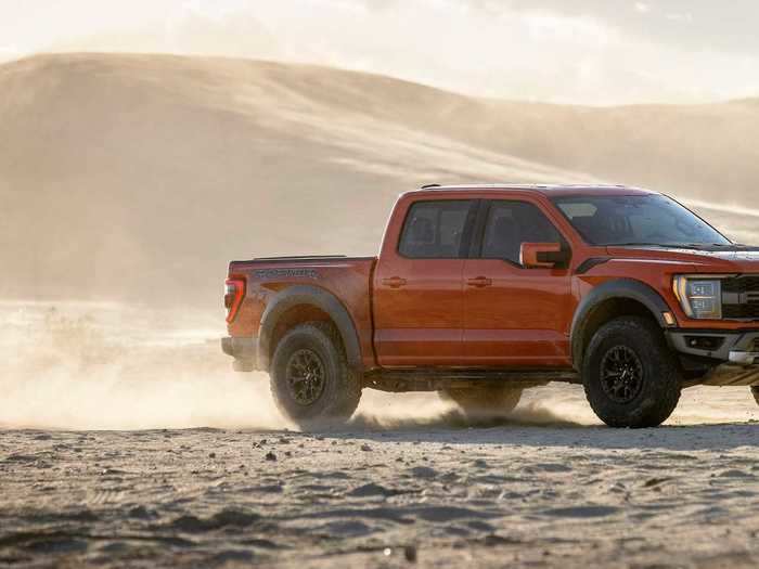 The 2021 Ford F-150 Raptor is the new, performance-oriented version of the pickup truck and designed for off-roading.