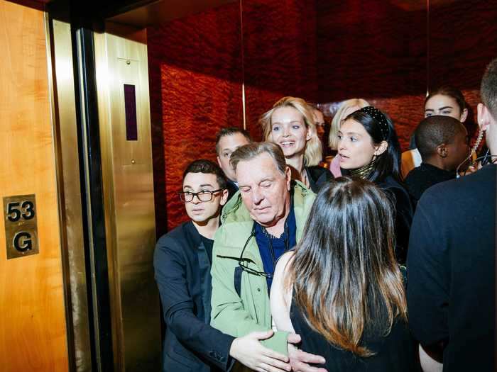 In the past, elevators have been jam-packed with models and designers rushing to the green rooms.