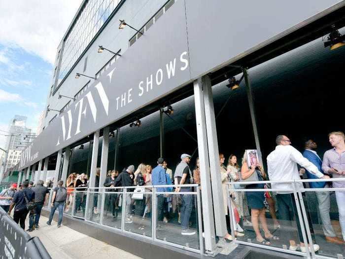 Fashion Week is held in the summer and winter so attendees have to either wait in the thick heat, or the icy New York wind.