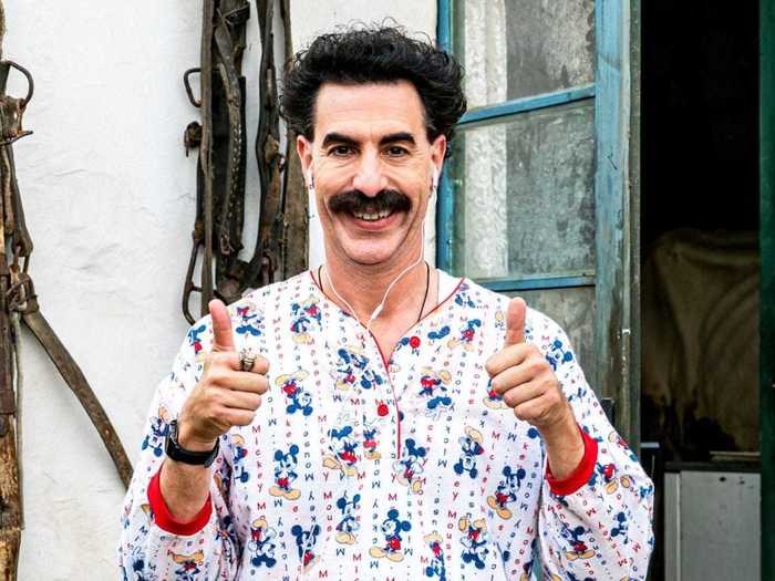 Sacha Baron Cohen was nominated, of course, for the reprisal of his iconic character in "Borat Subsequent Moviefilm" ...