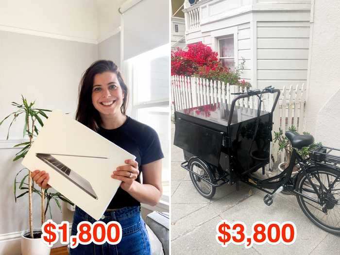 About a week and a half later, she traded the MacBook for a $3,800 bike food cart, her "weirdest trade" yet.