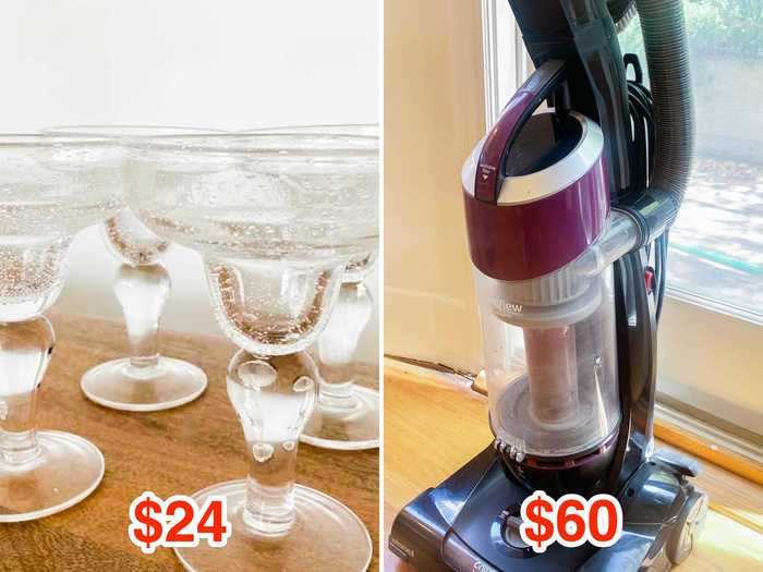 Skipper then traded the margarita glasses for a vacuum cleaner worth $60.