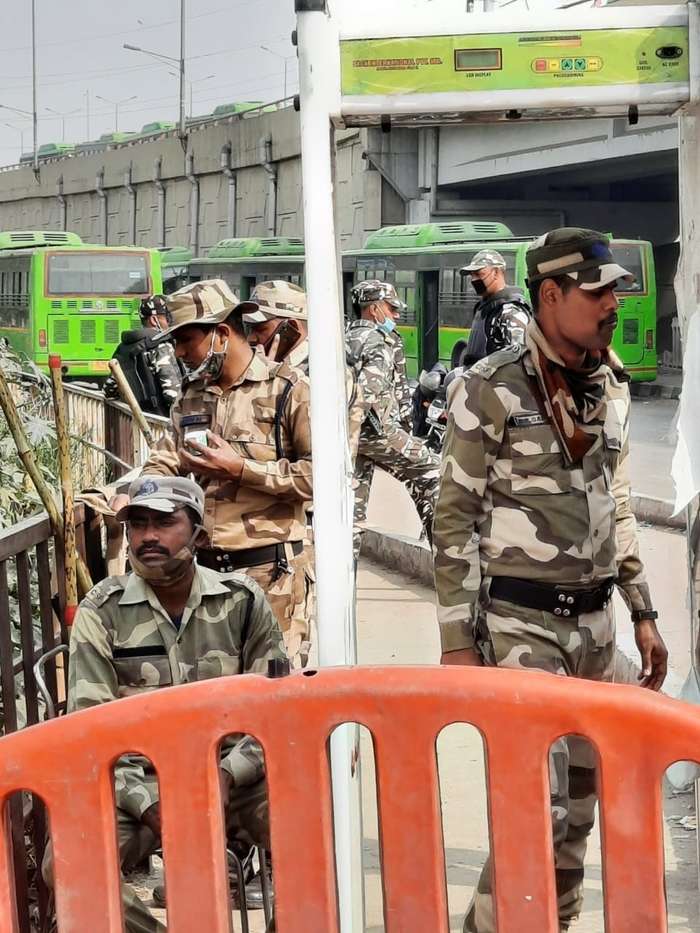 Ahead Of Chakka Jam Planned By Farmers Delhi Police Ramp Up Security