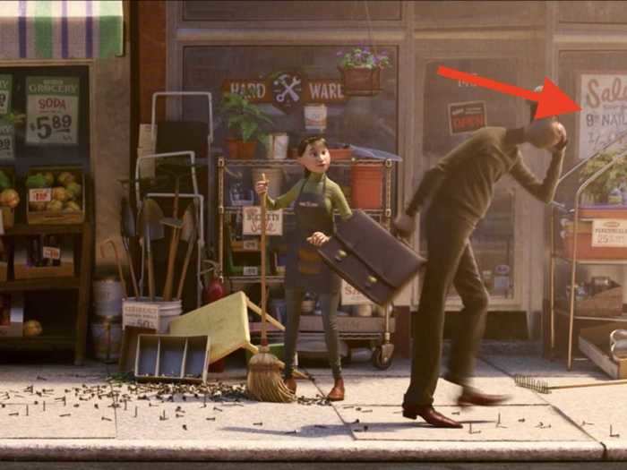 After Joe lands the jazz club gig, he passes by a hardware store selling 9-inch nails. This is a sneaky reference to the movie