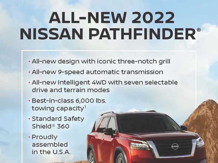 It will replace the fourth-generation Pathfinder, which was introduced in 2012 for the 2013 model year.