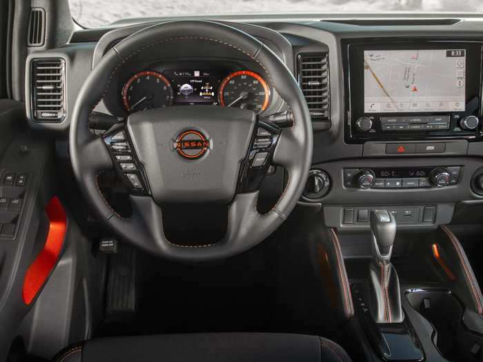 The nine-inch touchscreen dominates the interior.