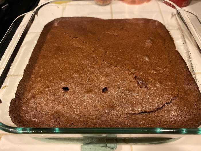 The brownies took much longer than expected to cook.