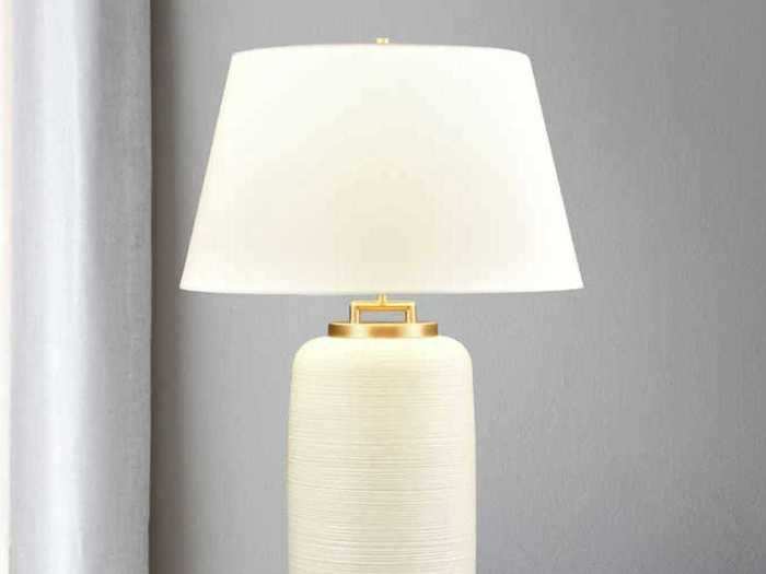 Trick your guests into believing your lighting is more expensive than it is with this textured ceramic lamp.