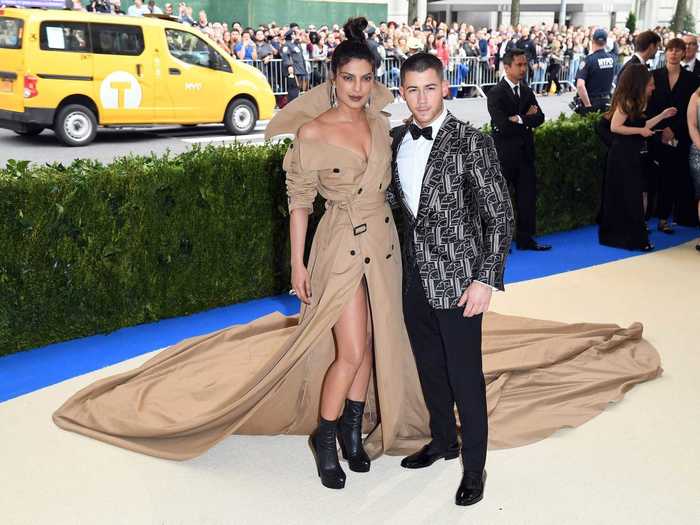 Priyanka Chopra and Nick Jonas also looked fashionable together at the 2017 Met Gala - despite not officially being a couple yet.