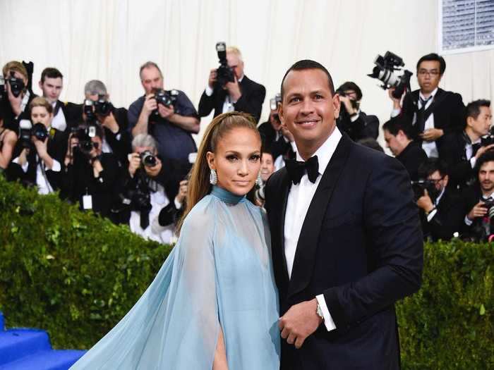 Jennifer Lopez and Alexander Rodriguez attended their first Met Gala together in chic ensembles.