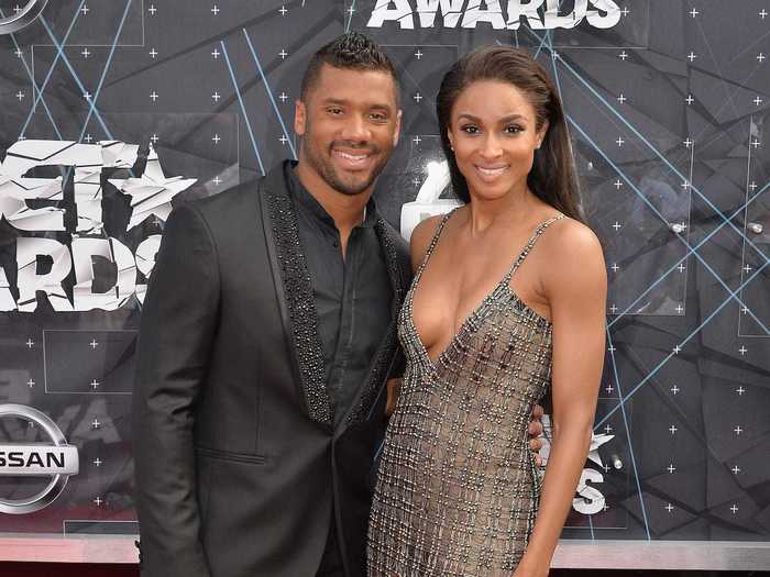 Russell Wilson and Ciara put personal touches on their coordinated red-carpet looks at the 2015 BET Awards.