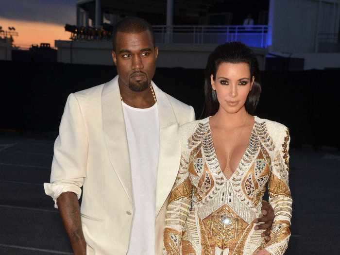 Kanye West and Kim Kardashian West walked the red carpet together for the first time at the 2012 "Cruel Summer" premiere.