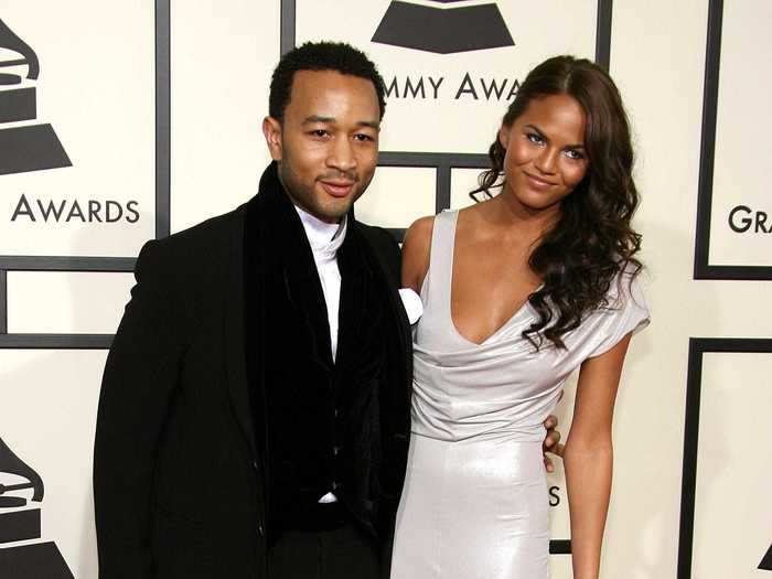 John Legend and Chrissy Teigen walked their first red carpet together at the 2008 Grammy Awards.