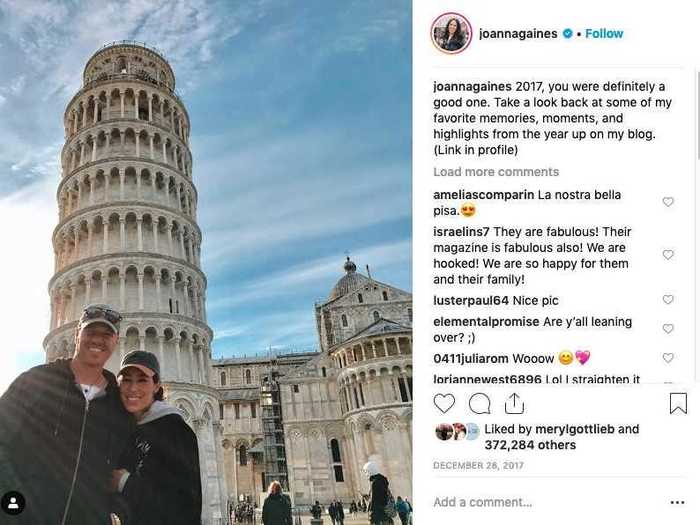 Their lives are filled with all sorts of travel - 2017 brought them to the leaning Tower of Pisa.