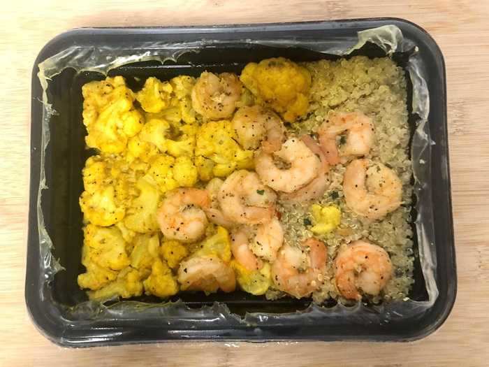 Last but not least was the citrus shrimp with quinoa and spiced cauliflower.