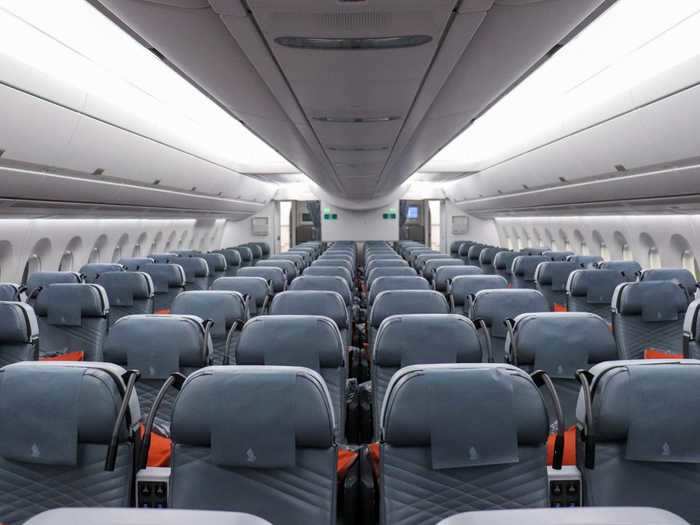 And this 94-seat premium economy class cabin for an all-premium offering no matter where you sit.