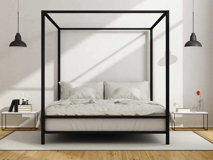 Canopy bed frames add drama.