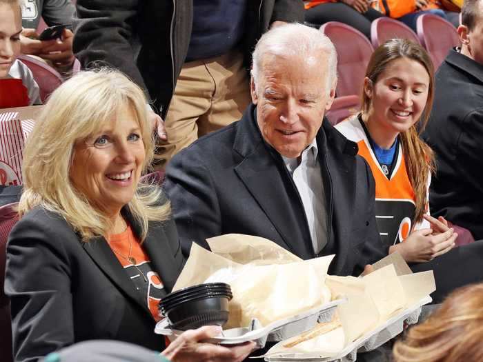 They shared ice cream at a hockey game in December 2016.