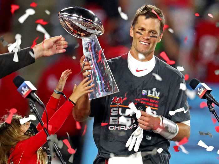 And at 43 years and 189 days old, Brady is also now the oldest quarterback to ever win a Vince Lombardi Trophy.