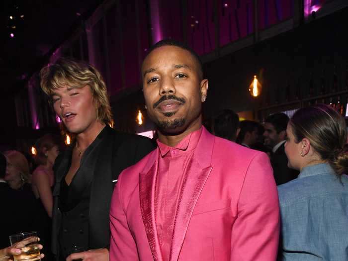 Jordan made waves again at the same party the following year with this outlandish pink look.