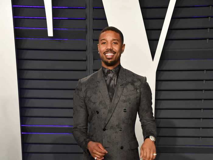 At the 2019 Vanity Fair Oscar Party, Jordan wore an eye-catching "power suit."