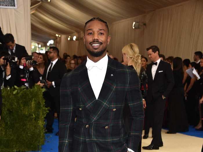 He showed up to the 2017 Met Gala with another standout plaid look.