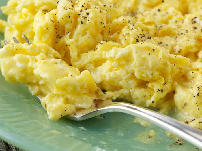 You can also keep things simple by making slow-cooked scrambled eggs.