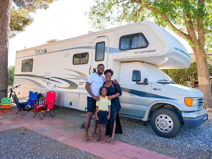 The Akpans bought a 270-square-foot RV for $14,000 at the beginning of 2020.