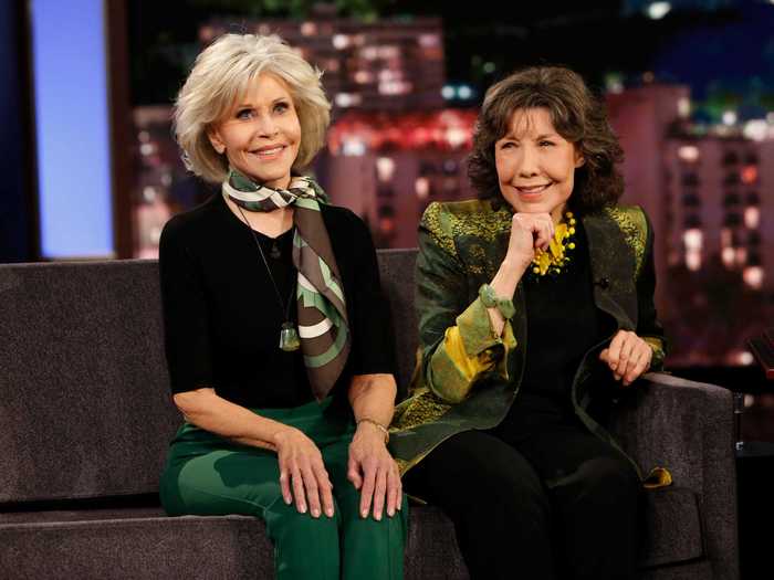 Jane Fonda and Lily Tomlin met on the set of "9 to 5" in 1980 and have been besties since.