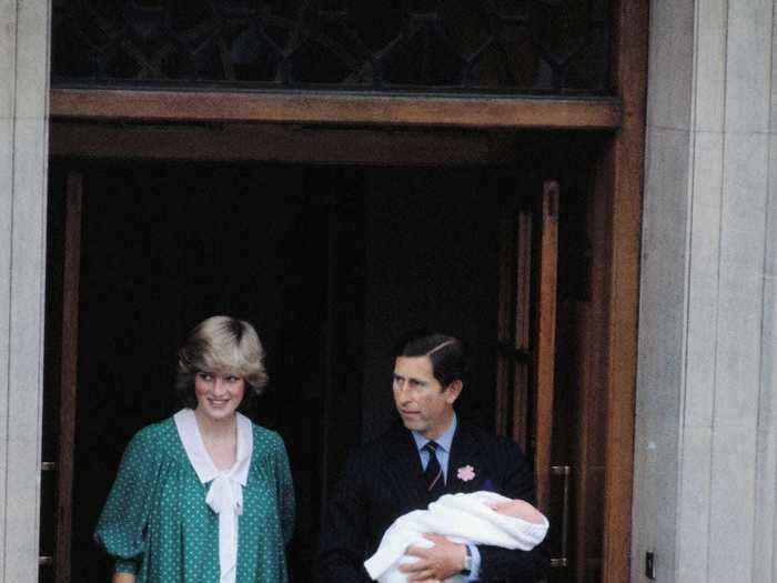 1982: Prince William was born on June 21, becoming the first direct heir to be born in a hospital. Here, Princess Diana and Prince Charles marked the beginning of the famous Lindo Wing photo-op.