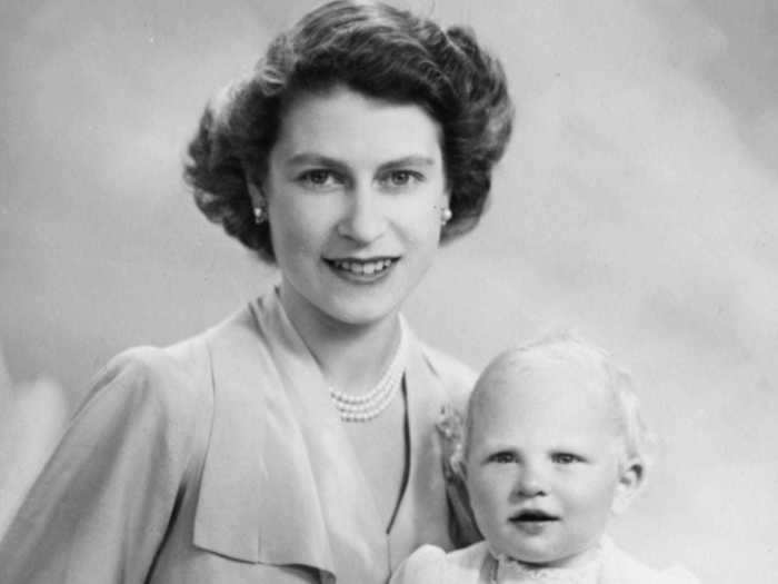 1950: Princess Anne was born on August 15. Here she is with the future Queen Elizabeth II in July 1951.